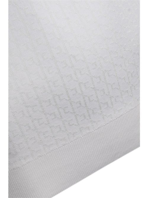 Maglia in lana jacquard con logo Avorio Elisabetta Franchi | MK23S56E2360